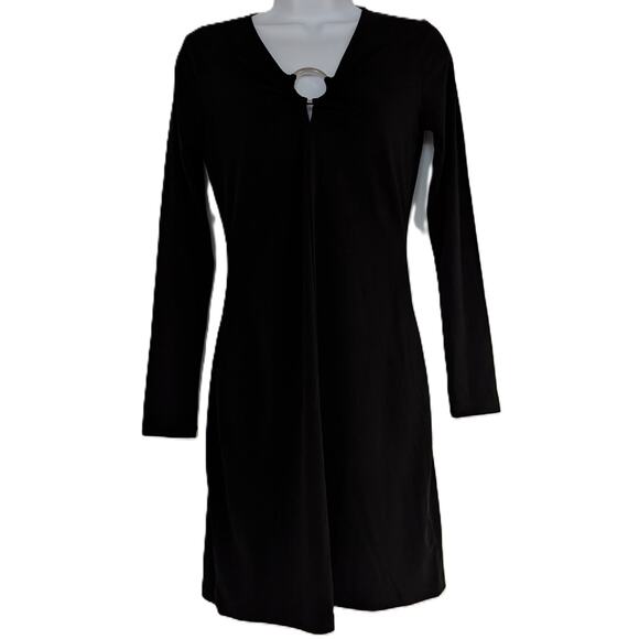 Michael Kors Black Long Sleeved Mini Sheath Dress - Picture 3 of 12